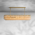 Cyra Glass Rectangular Chandelier 74"