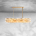 Cyra Glass Rectangular Chandelier 54"