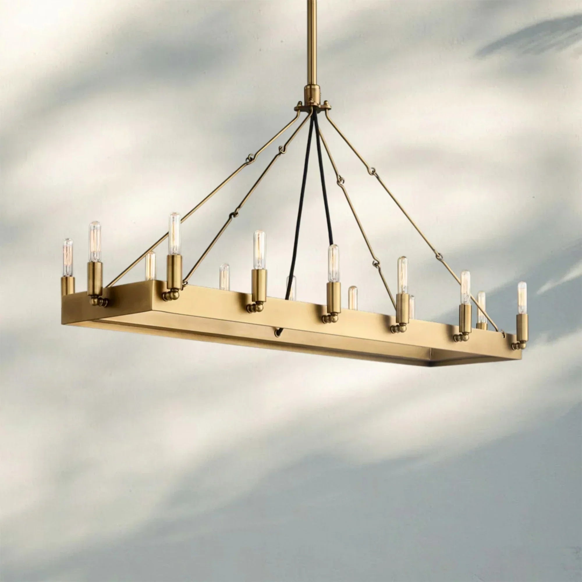Camina Vintage Filament Rectangular Chandelier