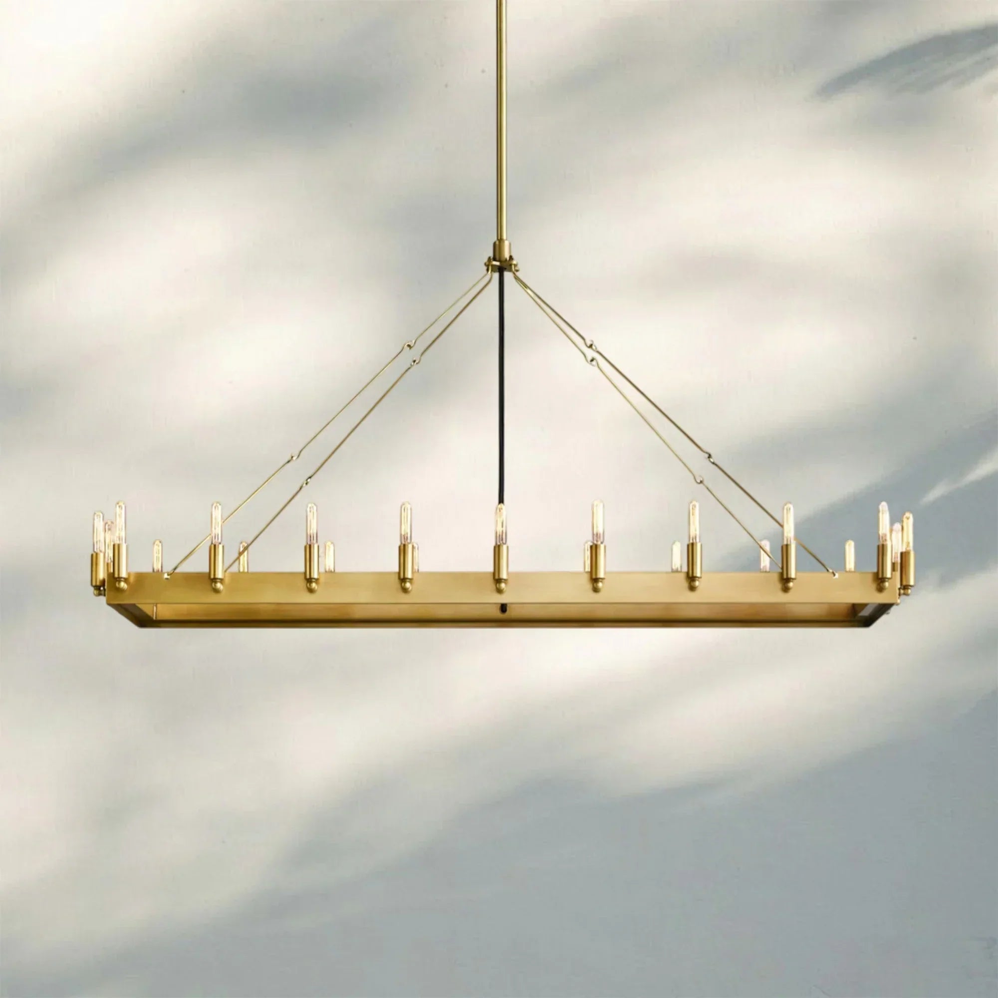 Camina Vintage Filament Rectangular Chandelier