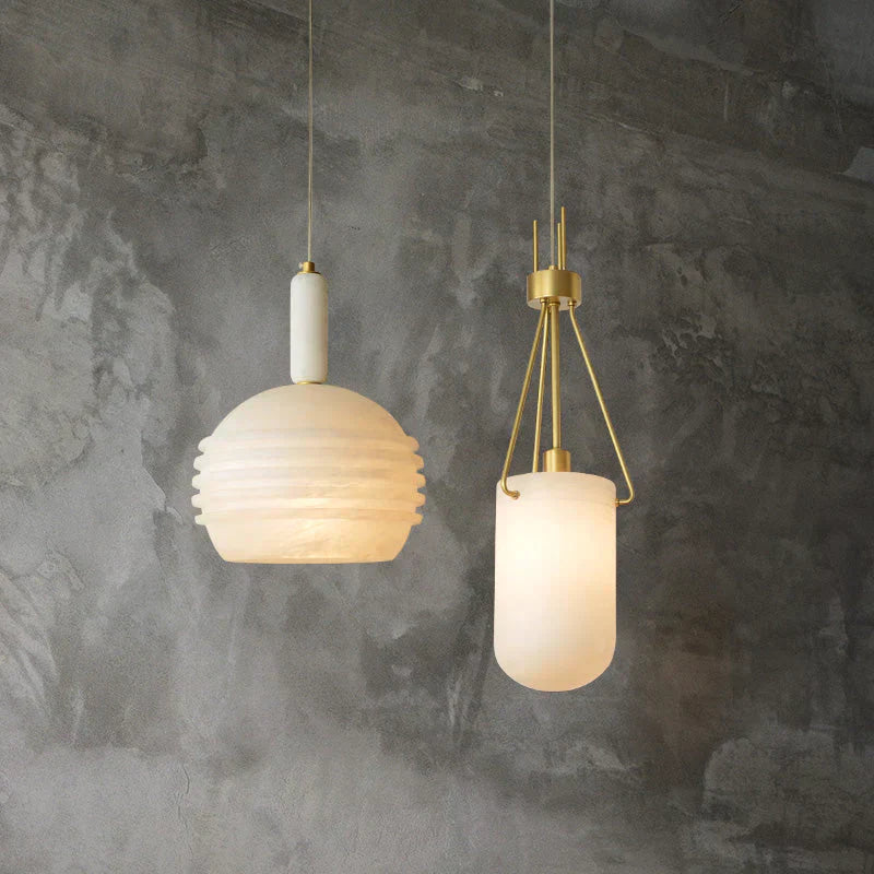 Nina Modern Alabaster Pendant Light, Alabaster Pendant Lamp Besides Bed Pendant Light Riviko