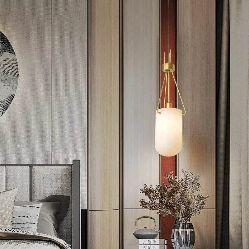 Nina Modern Alabaster Pendant Light, Alabaster Pendant Lamp Besides Bed Pendant Light Riviko