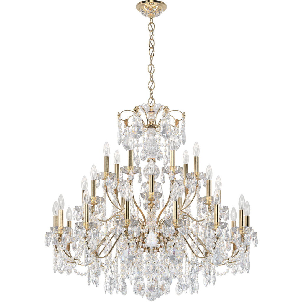Riviko Regal Cascade Round Chandelier - grand American foyer with two-story ceiling