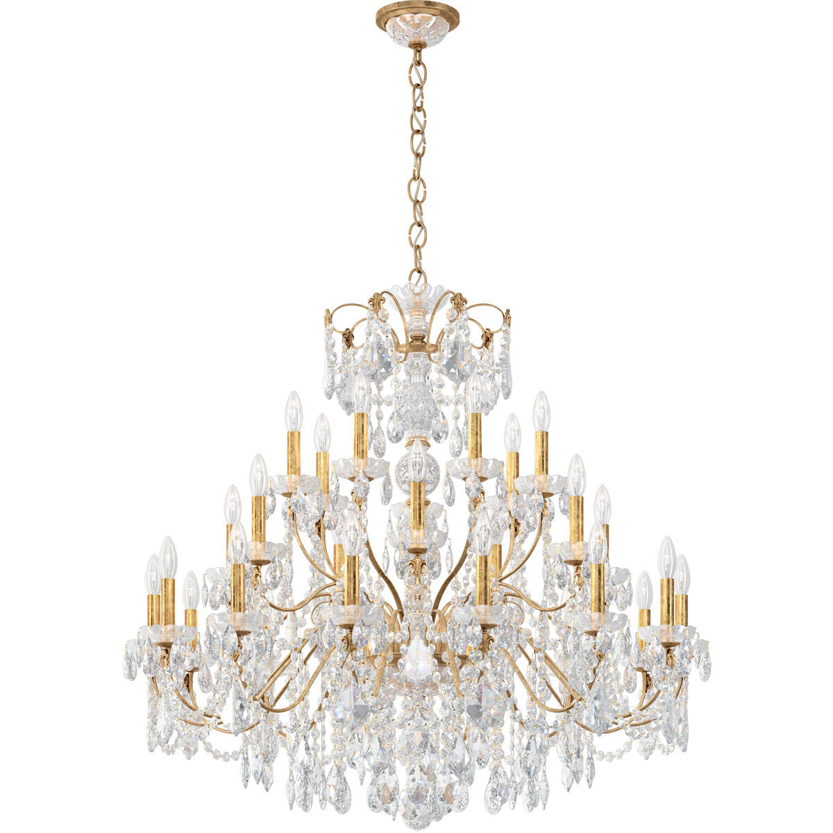 Riviko Regal Cascade Round Chandelier - Background Shot