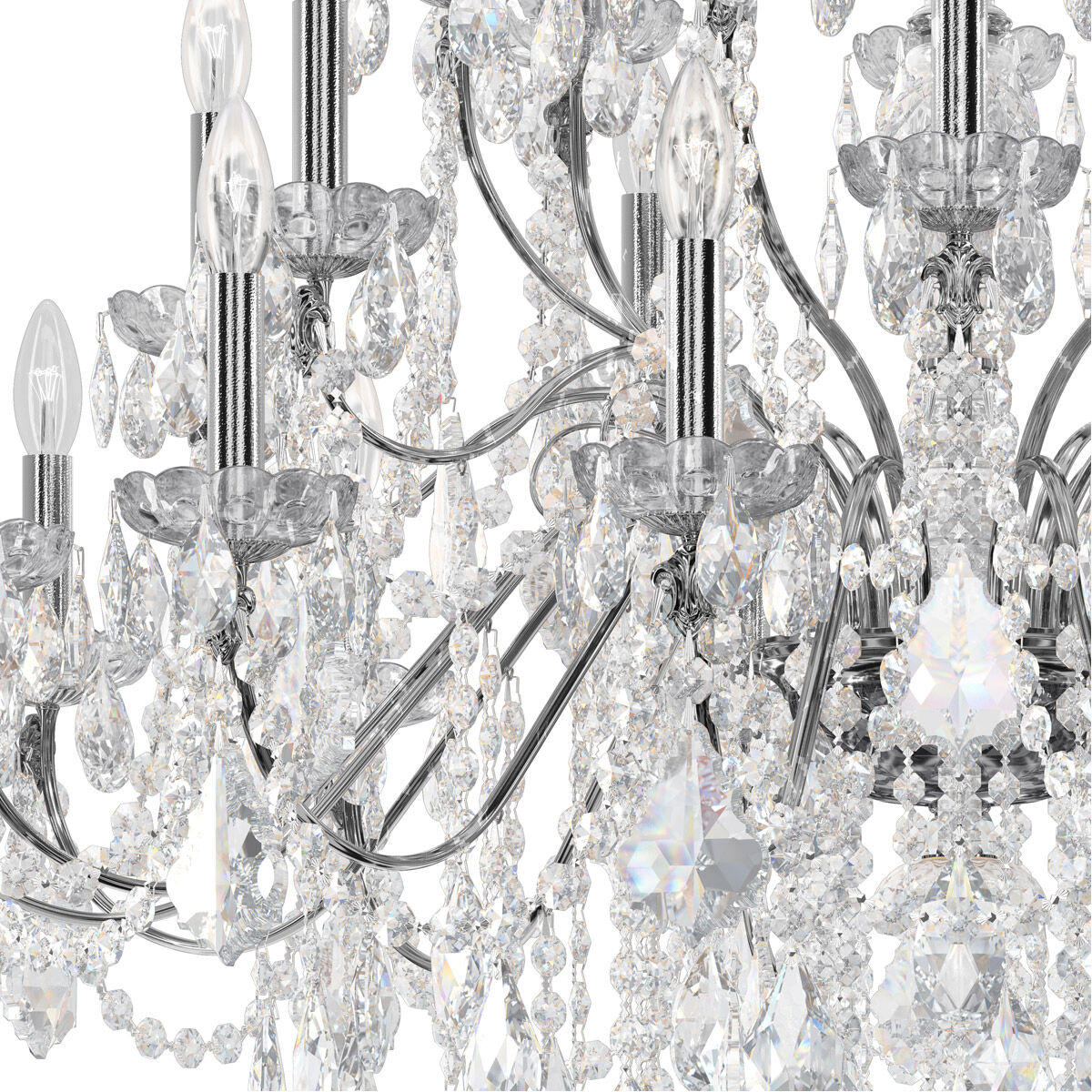 Riviko Regal Cascade Round Chandelier - Background Shot