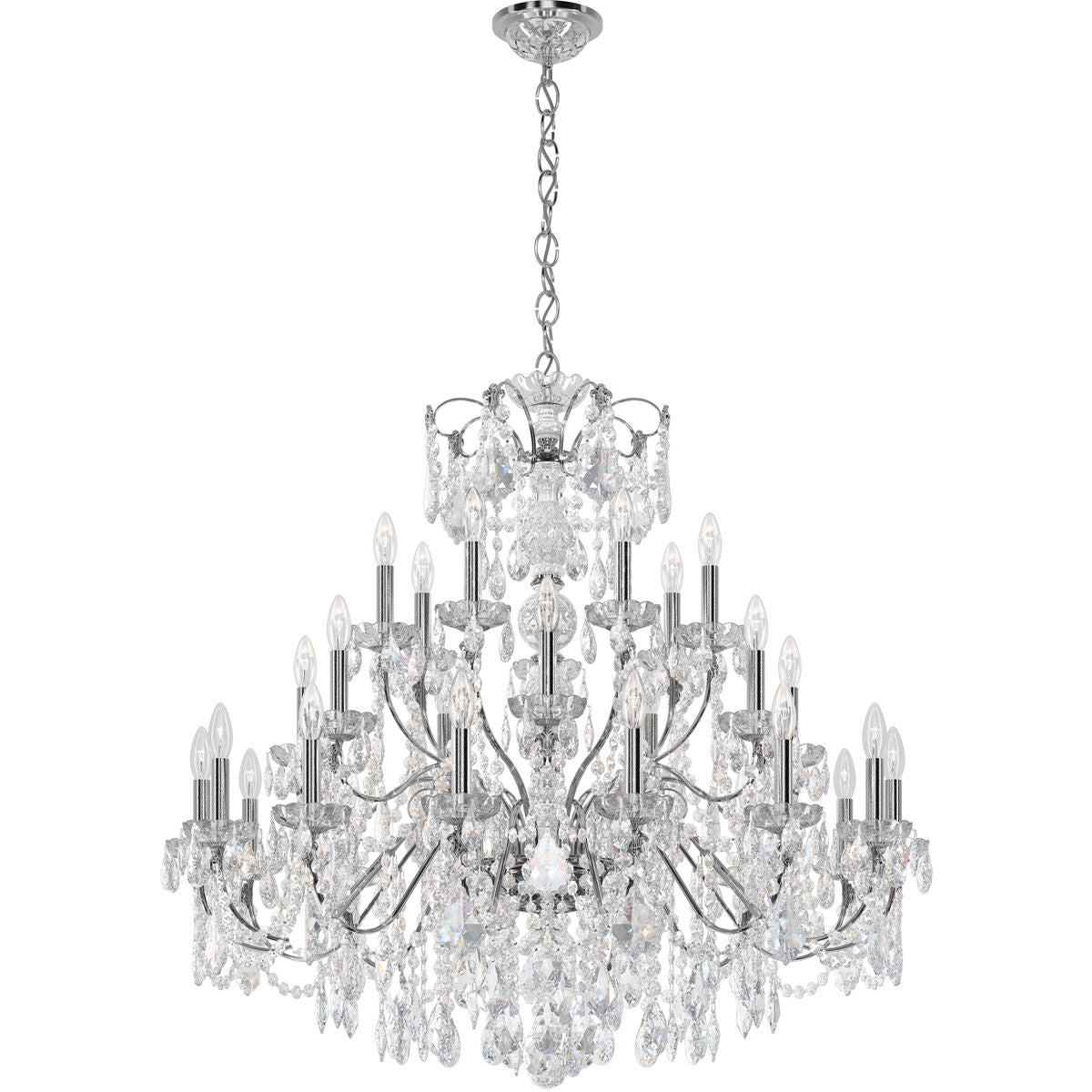 Riviko Regal Cascade Round Chandelier - Background Shot