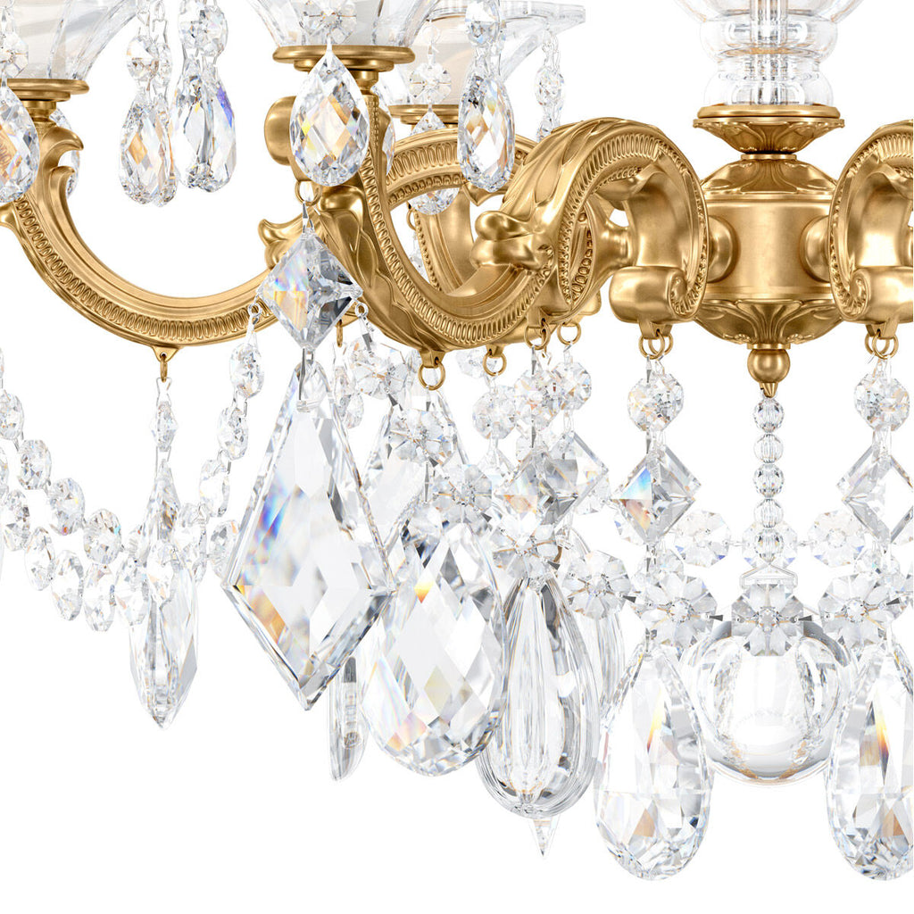 Riviko Heirloom Gold Rococo Grand Chandelier 23" - Background Shot