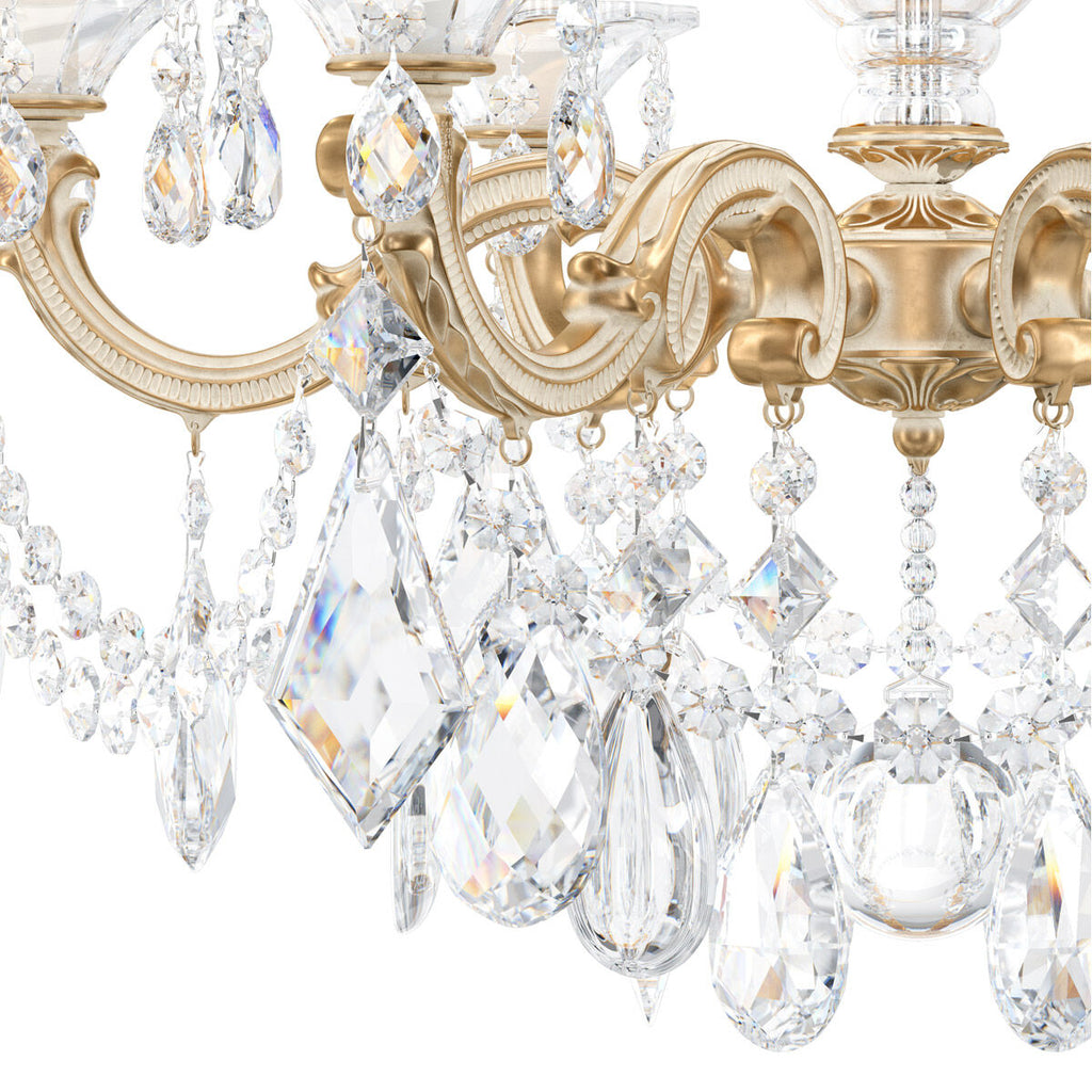 Riviko Heirloom Gold Rococo Grand Chandelier 23" - Background Shot