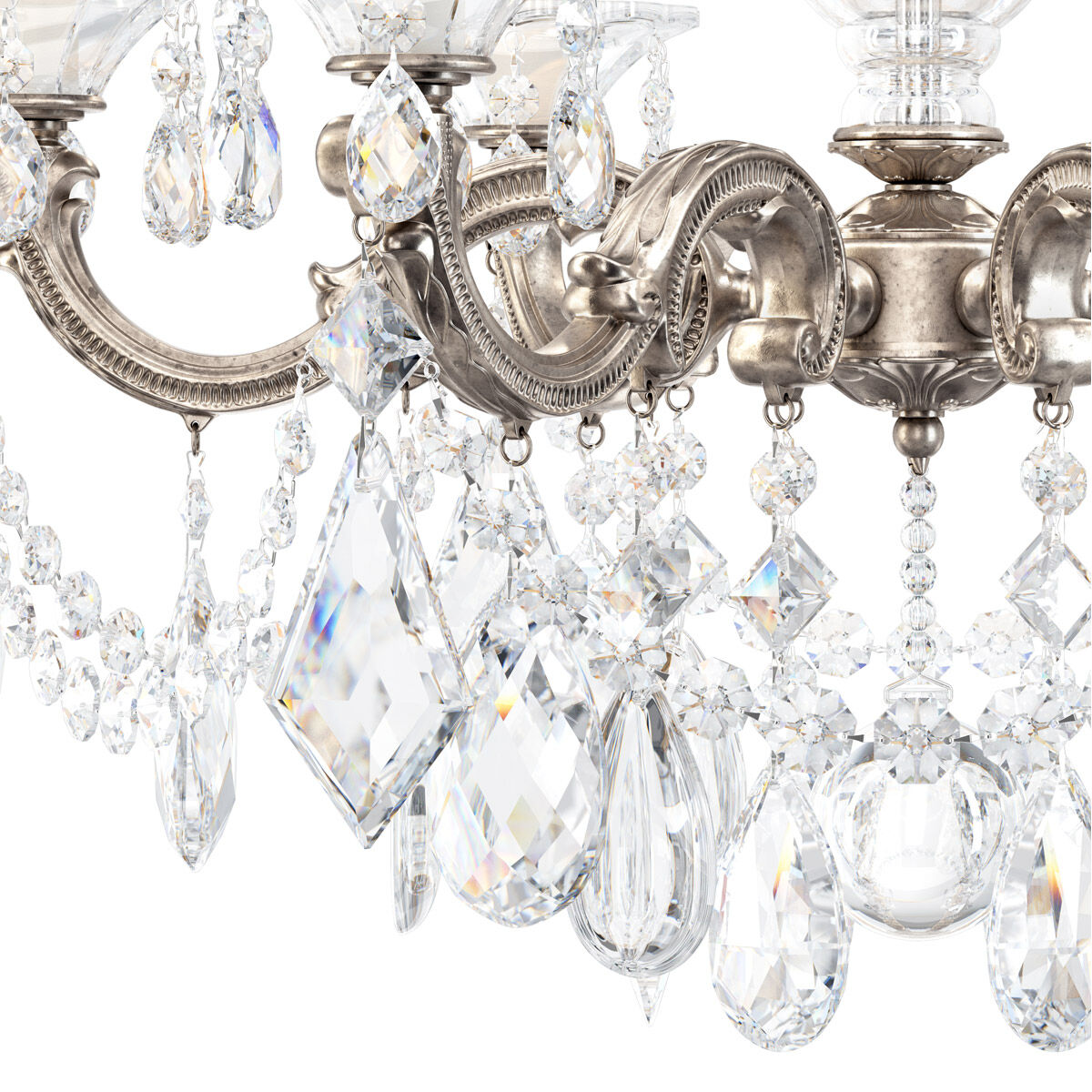 Riviko Heirloom Gold Rococo Grand Chandelier 23" - Background Shot