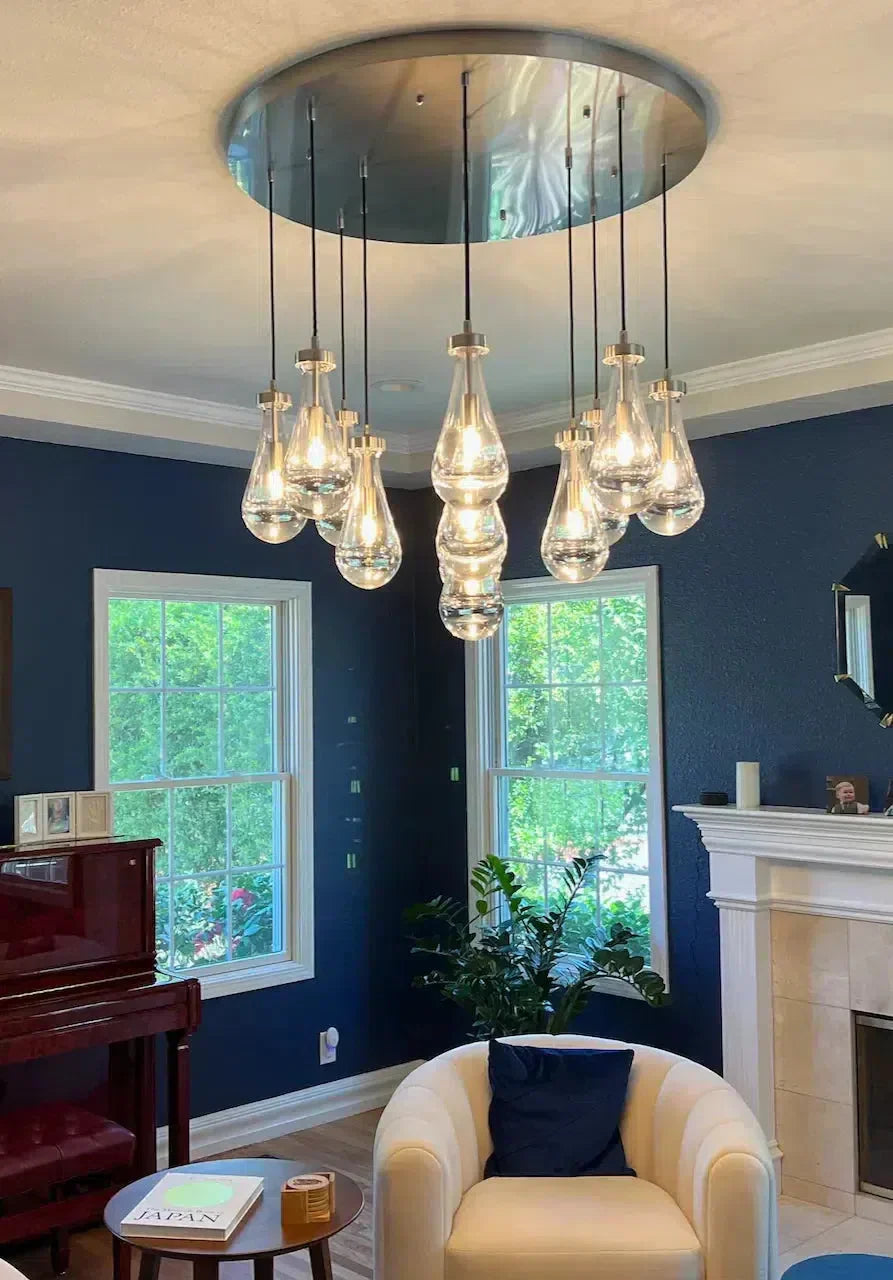 Soltaire Raindrop Round Chandelier 60"