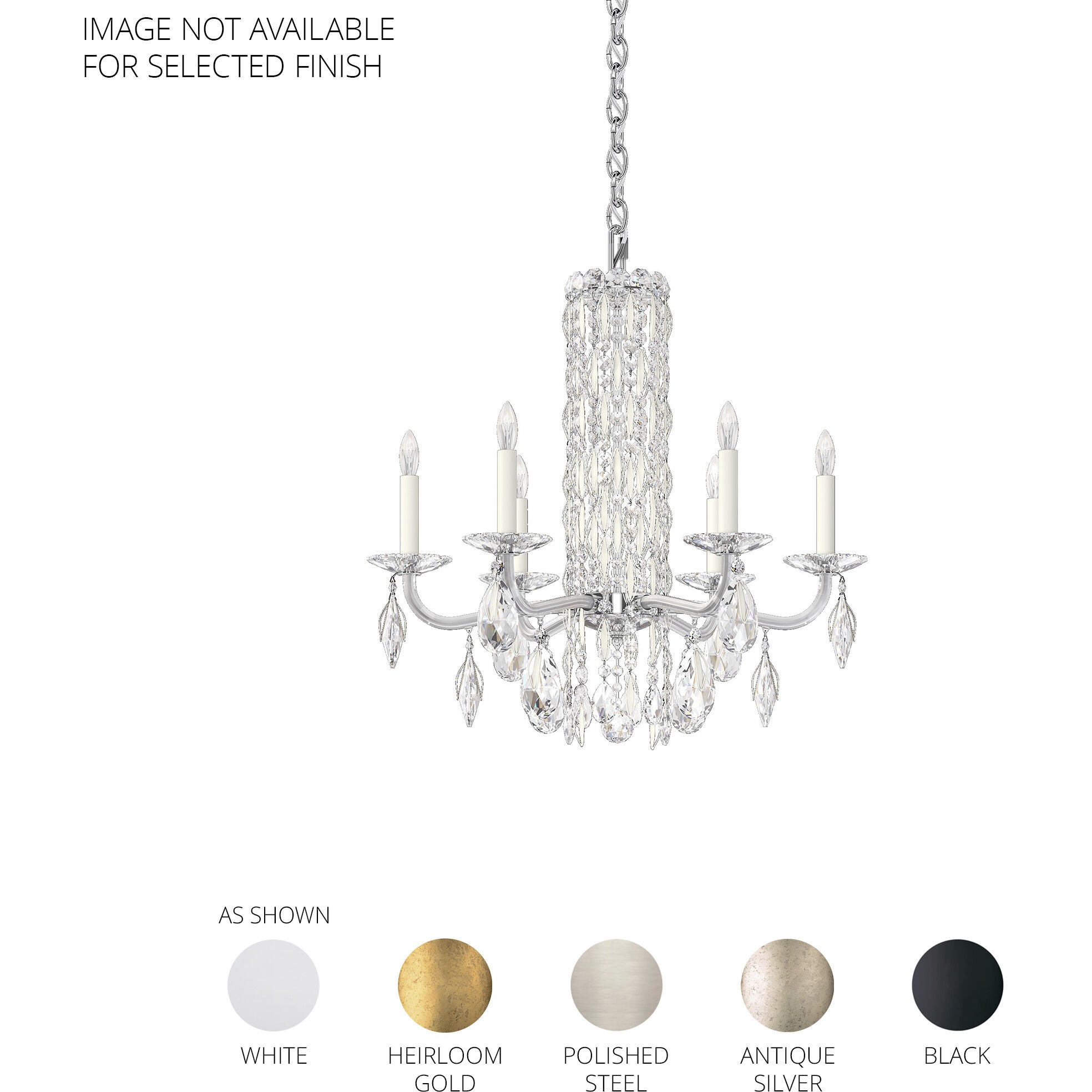 Riviko Radiant Cascade 6-Light Crystal Chandelier - Background Shot