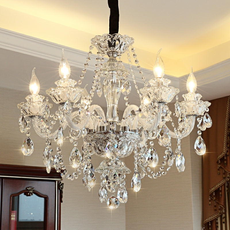 Riviko Veridian Grandeur Crystal Chandelier - Background Shot