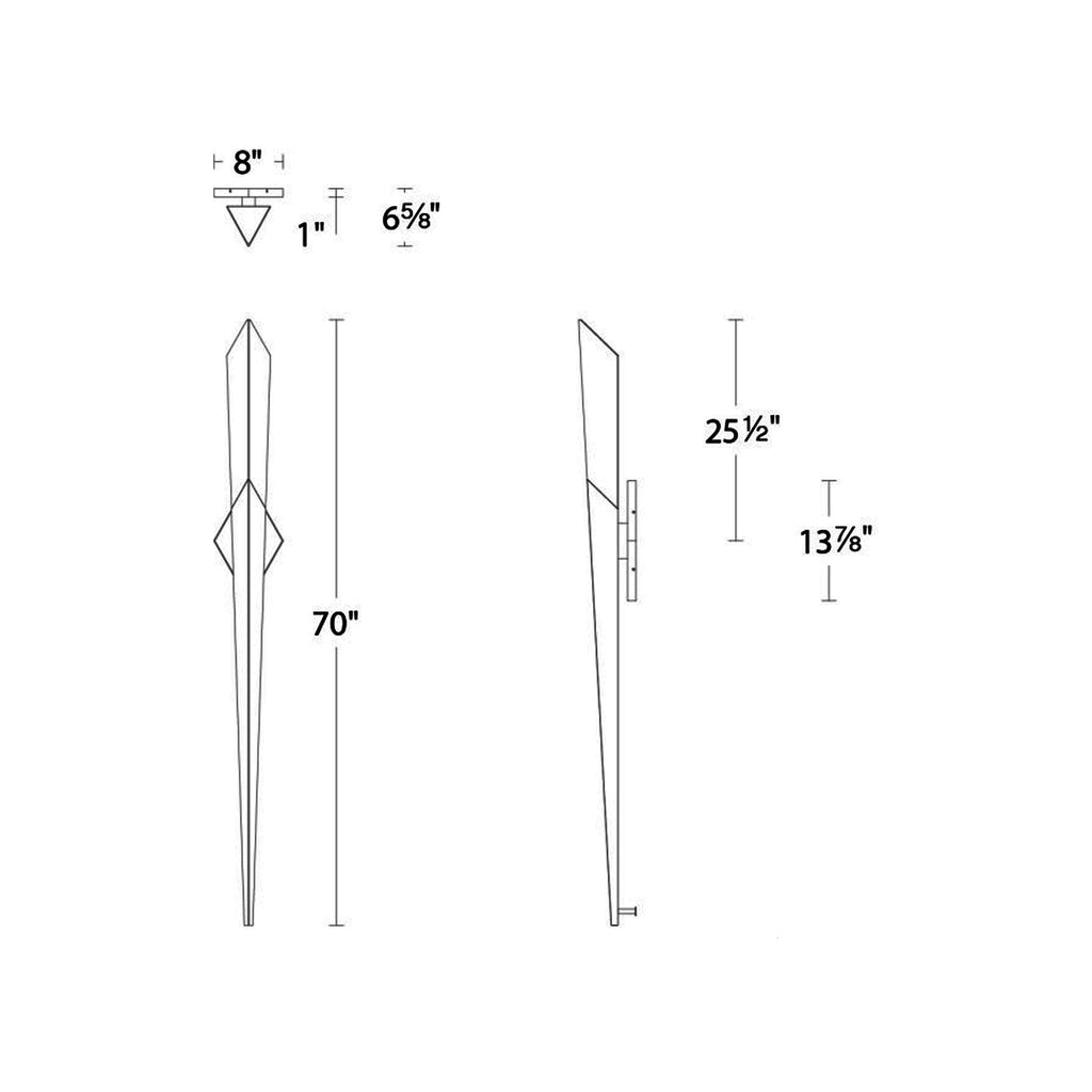 Riviko Radiant Saber LED Wall Sconce - Background Shot