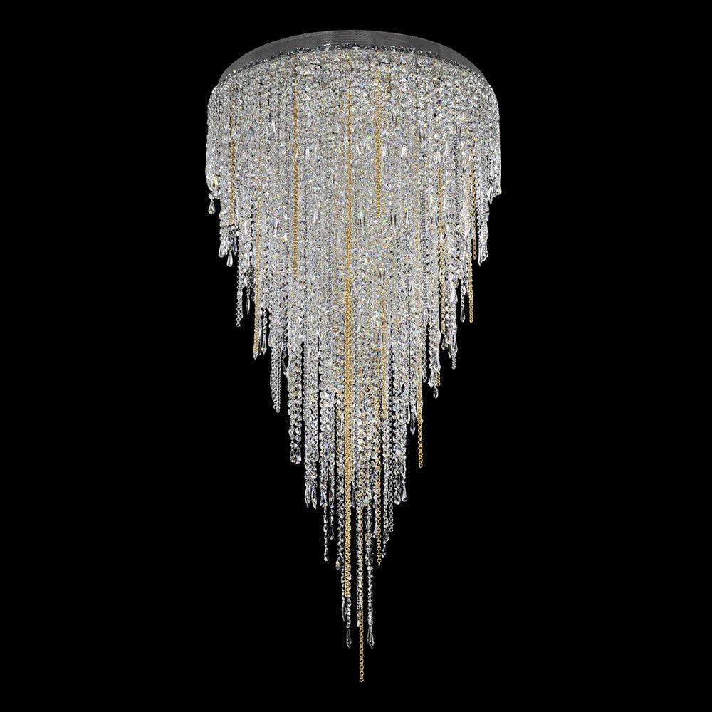 Riviko Opulent Cascade Crystal Tassel Chandelier - Background Shot