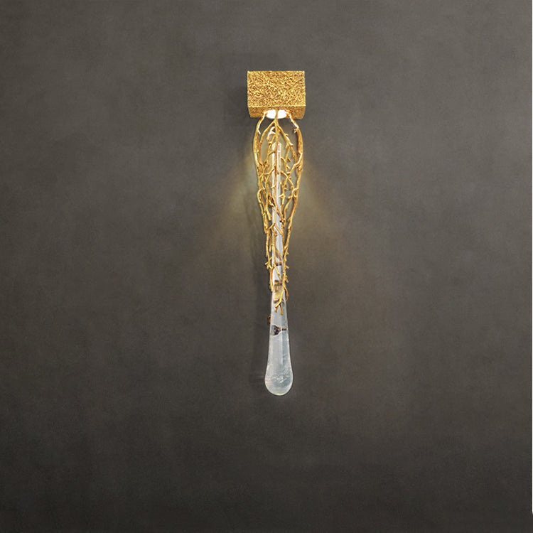 Slade Modern Branch Crystal Wall Sconce For Bedroom