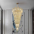 Riviko Grand Opulence Multi-tiered Crystal Chandelier - grand American estate foyer