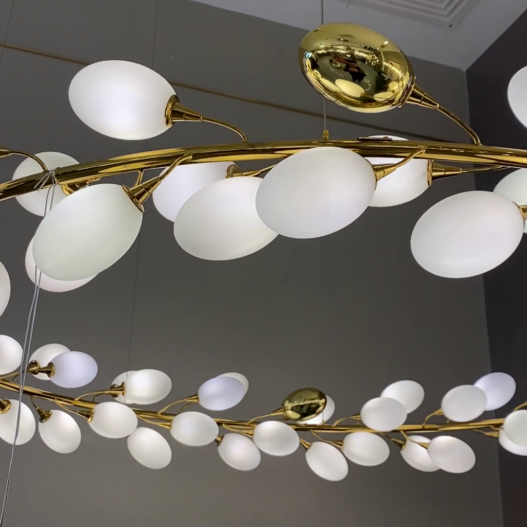 Riviko Verdant Orb Modern Branch Chandelier - Background Shot
