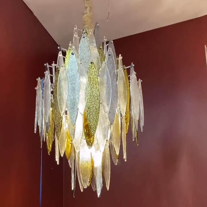 Riviko Veridian Bloom Tiered Branch Chandelier - American estate entrance hall