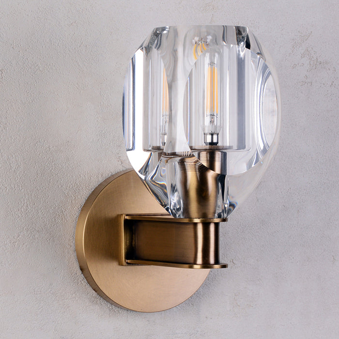 Riviko Canson Modern Crystal Bedroom Wall Sconces - Background Shot