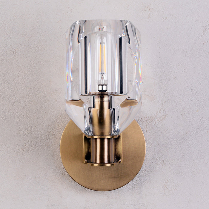 Riviko Canson Modern Crystal Bedroom Wall Sconces - Background Shot