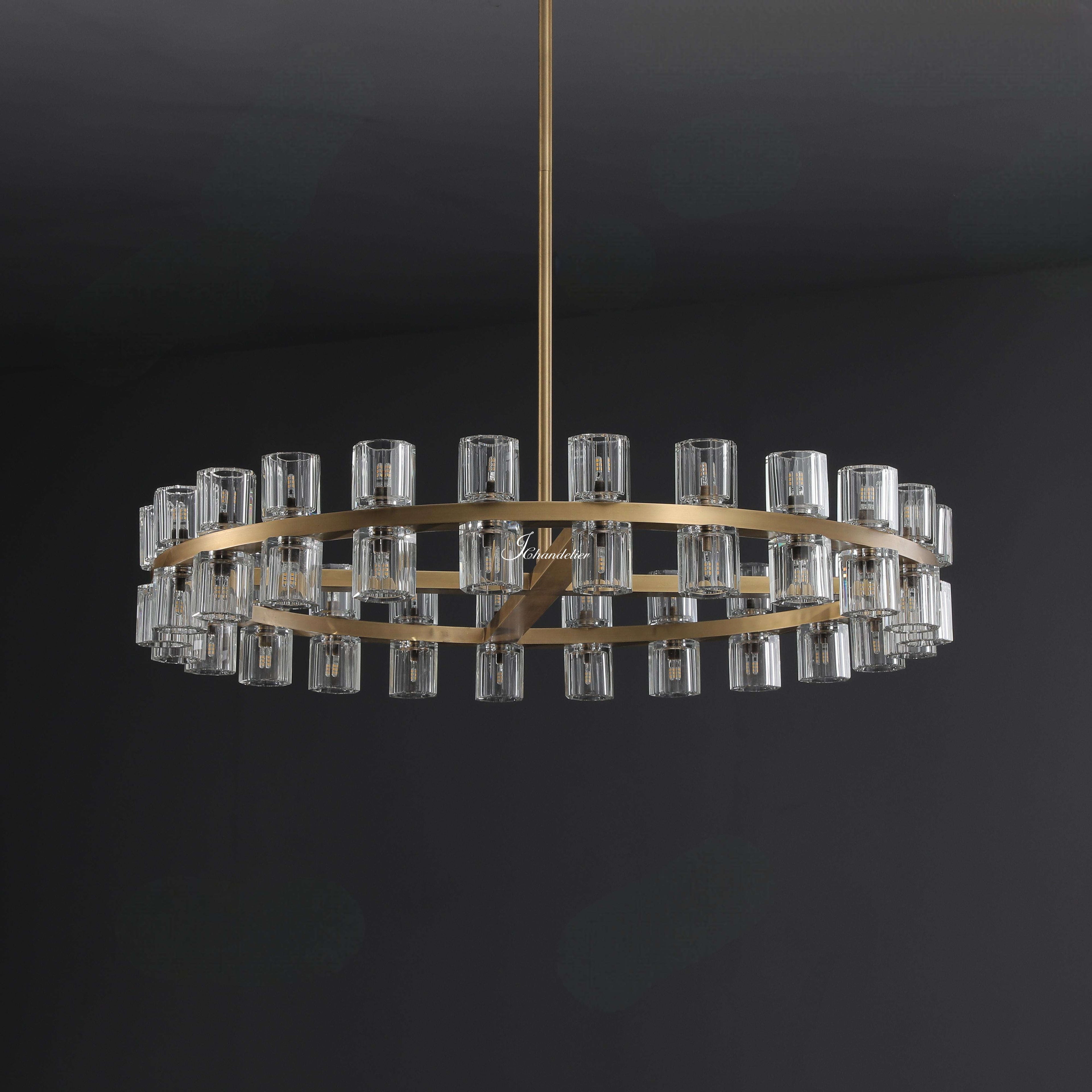 Arcachen Crystal Round Chandelier 36", 48"