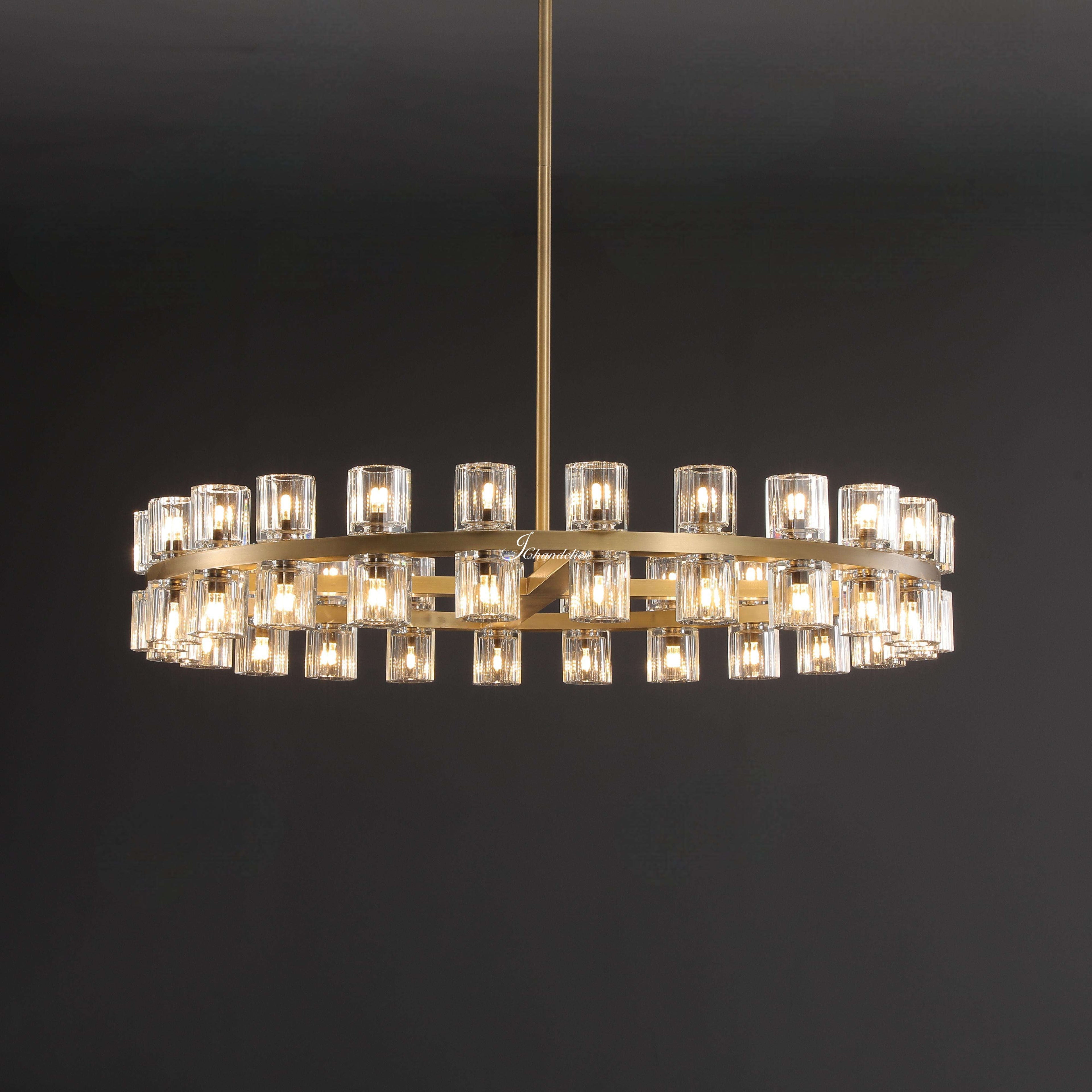Arcachen Crystal Round Chandelier 36", 48"