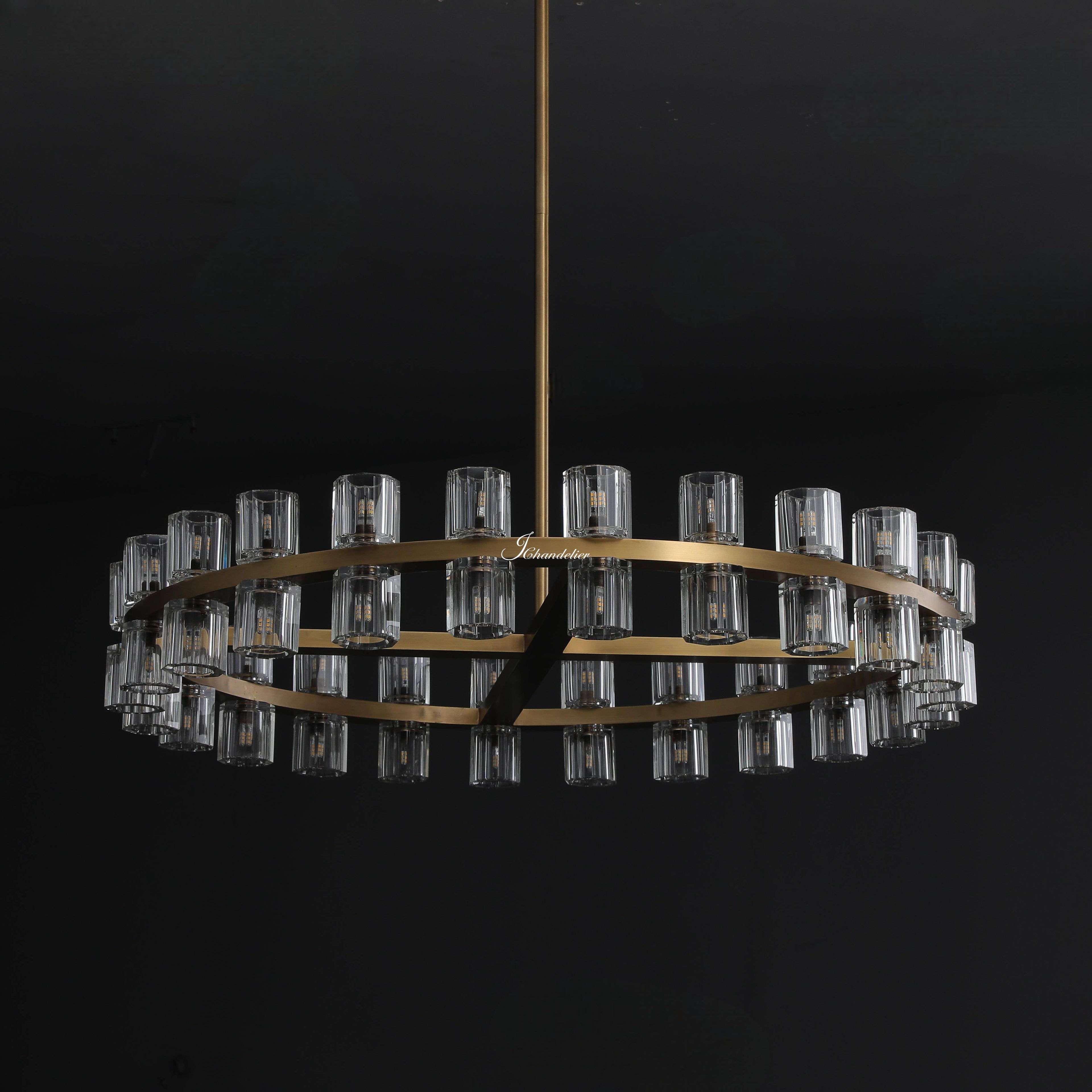 Arcachen Crystal Round Chandelier 36", 48"
