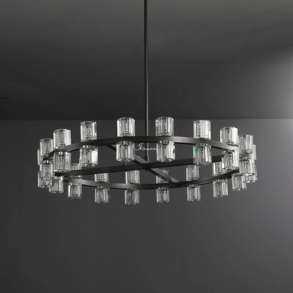 Arcachen Crystal Round Chandelier 36", 48"