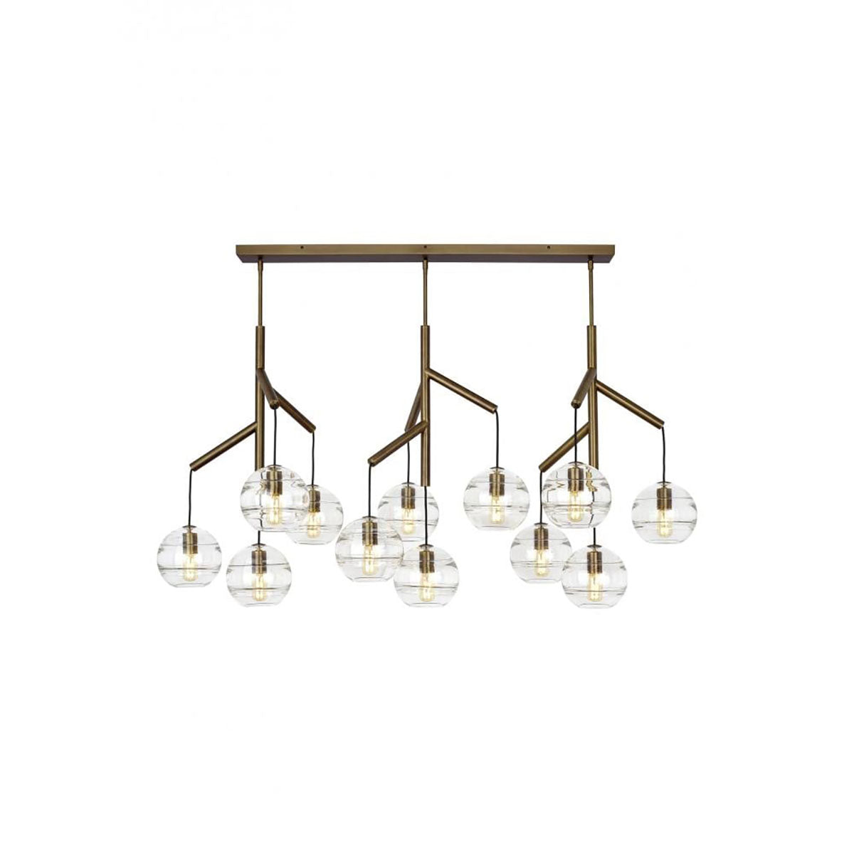 Art Glass Ball Sedona Triple Chandelier - Riviko